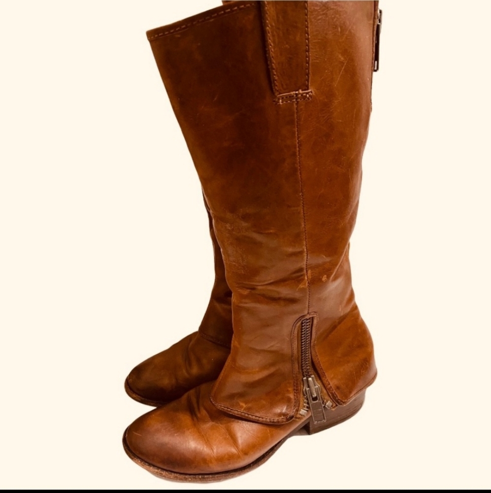 KORK-EASE Kayla Brown Leather Tall Boots